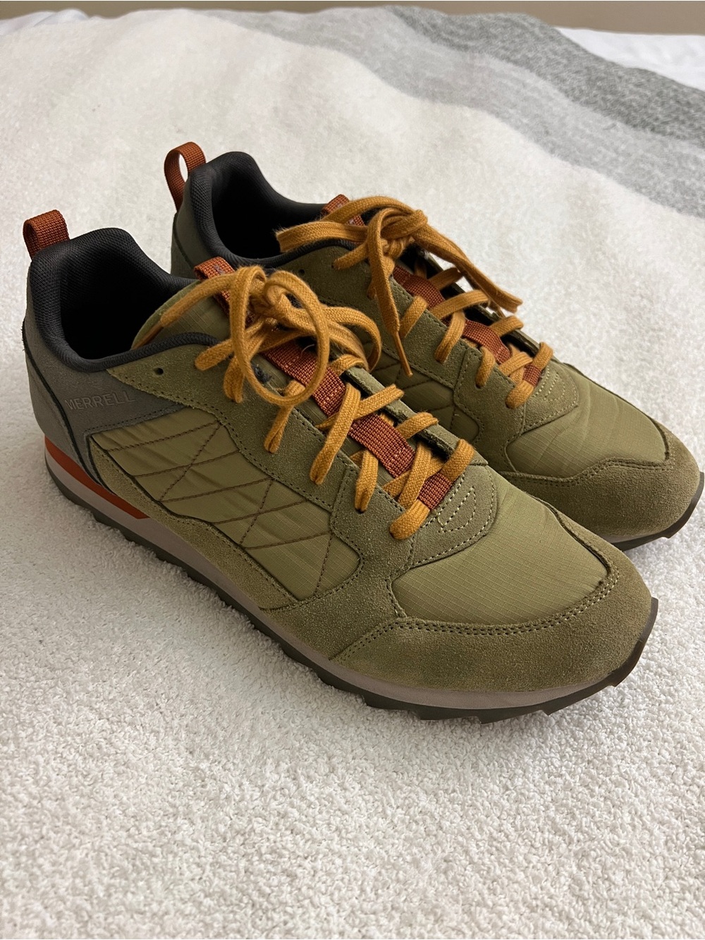 Merrell Alpine Sneaker Moss Green Suede Men’s 11 J003521 Retro
